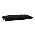 madam stoltz matelas de banc velours noir 60 x 100 cm