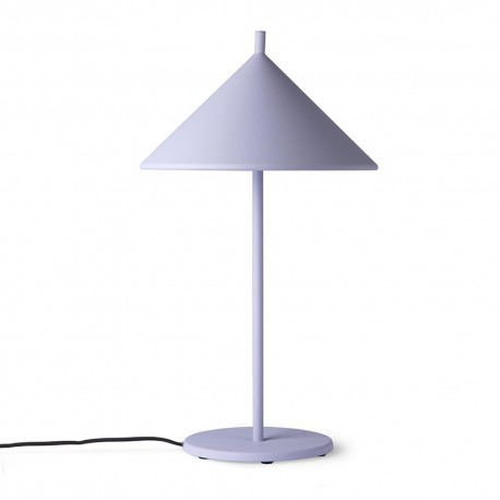 hk living triangle lampe de table design metal mauve lila