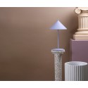 Lampe de table design métal HK Living Triangle mauve