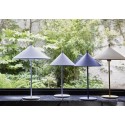 hk living triangle lampe de table design metal mauve lila