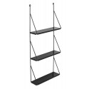 bloomingville walter etagere murale suspendue 3 niveaux metal noir 82045284