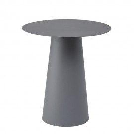 Table basse ronde design métal épuré Bloomingville Bo gris