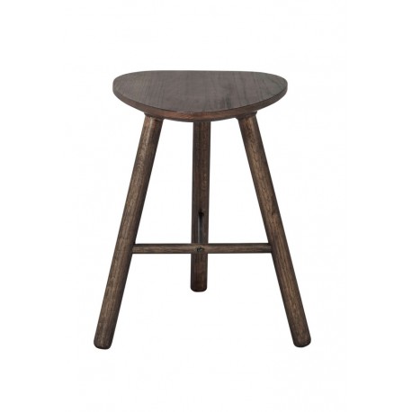 Tabouret épuré trépied bois foncé Muubs