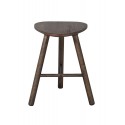 Tabouret épuré trépied bois foncé Muubs