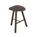 Tabouret épuré trépied bois foncé Muubs