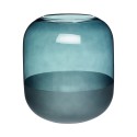 vase design bleu canard verre depoli hubsch 660806