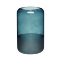 vase design droit bleu canard verre depoli hubsch 660807