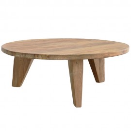 Table basse ronde rustique teck recyclé HK Living