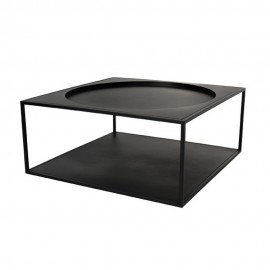 HK Living quadratischer Couchtisch aus Metall schwarz