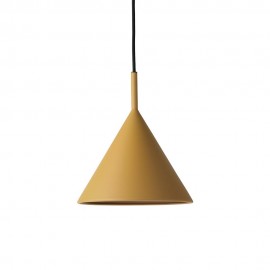 Suspension design cône métal HKliving Triangle jaune