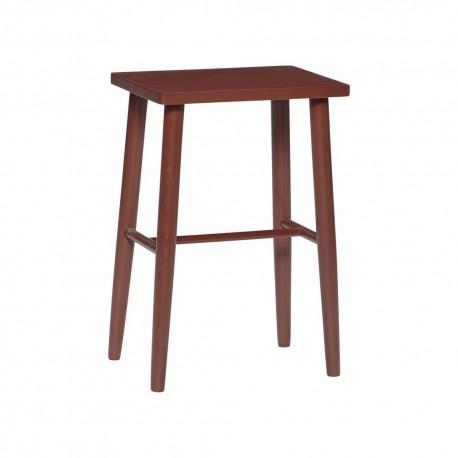 Tabouret design bois rouge Hübsch