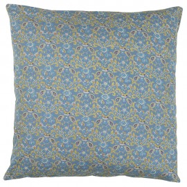 Housse de coussin fleurie paisley coton IB Laursen bleu