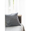 ib laursen housse de coussin fleurie coton bleu 50 x 50 cm