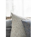 ib laursen housse de coussin fleurie coton bleu 50 x 50 cm