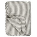 ib laursen couverture dessus de lit coton raye gris blanc 130 x 180 cm