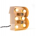 seletti caractere lampe a poser applique lettre lumineuse b metal or