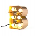 seletti caractere lampe a poser applique lettre lumineuse b metal or