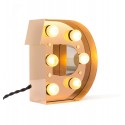 Lampe lettre lumineuse D led applique métal laiton Seletti Caractère