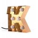 lampe lumineuse lettre k applique led metal laiton seletti caractere