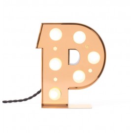 lampe a poser lettre lumineuse applique p alphabet seletti caractere
