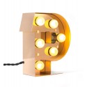 lampe a poser lettre lumineuse applique p alphabet seletti caractere