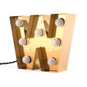 lettre lumieuse w applque metal dore seletti caractere