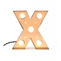 lampe alphabet lettre x applique metal laiton led seletti caractere