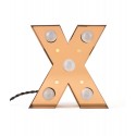 lampe alphabet lettre x applique metal laiton led seletti caractere
