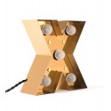 lampe alphabet lettre x applique metal laiton led seletti caractere