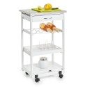 meuble d appoint cuisine desserte a roulettes bois blanc zeller 13772