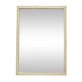 hubsch miroir mural rectangulaire bois clair 35 x 50 cm 889045