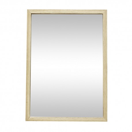 hubsch miroir mural rectangulaire bois clair 35 x 50 cm 889045