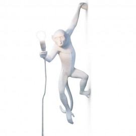 Applique murale singe accroché Seletti Monkey Lamp blanc