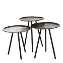 pols potten skippy set de 3 tables basses rondes gigogne metal vintage