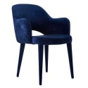 pols potten cosy chaise fauteuil rembourre velours bleu 550-020-096