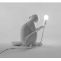 seletti monkey lampe de table singe assis blanc 14882