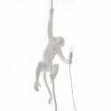 Lampe suspension singe Seletti Monkey Lamp blanc