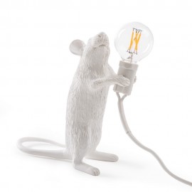 seletti mouse lamp standing lampe de table souris debout blanc 14884