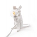 seletti mouse lamp sitting lampe a poser souris assise blanc 14885