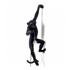 seletti monkey lamp hanging applique murale singe noir 14921