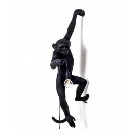 Hängende Affen-Wandleuchte Seletti Monkey Lamp schwarz