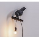 seletti bird lamp applique oiseau corbeau noir 14737