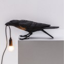 Lampe de table corbeau joueur Seletti Bird Lamp Playing noir