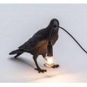 Lampe à poser corbeau Seletti Bird Lamp Waiting noir