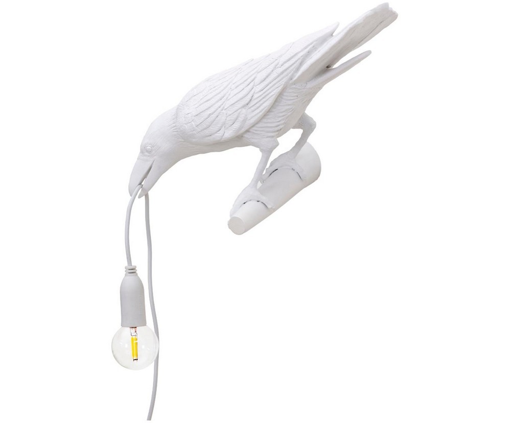BIRD Applique d'extérieur droite Oiseau H17cm Blanc Seletti - LightOnline