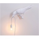 seletti bird lamp looking applique murale oiseau corbeau blanc 14734