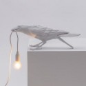 Lampe de table oiseau corbeau Seletti Bird Lamp Playing blanc