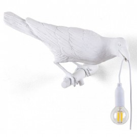 Applique corbeau droite Seletti Bird Lamp Looking blanc