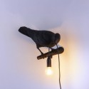 Applique murale corbeau droite Seletti Bird Lamp Looking noir