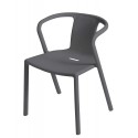 Chaise design polypropylène Muubs Keiko gris